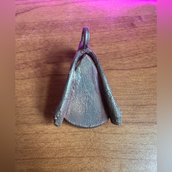 Lucky and Unusual Copper Electroform Real Wishbone and stone Pendant - Picture 4 of 5